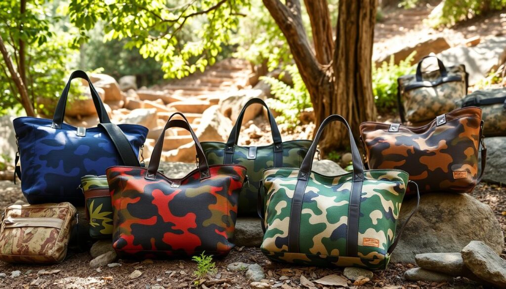 camouflage tote bags