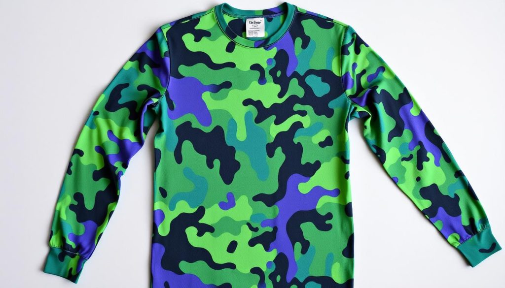 camo print long sleeve shirt