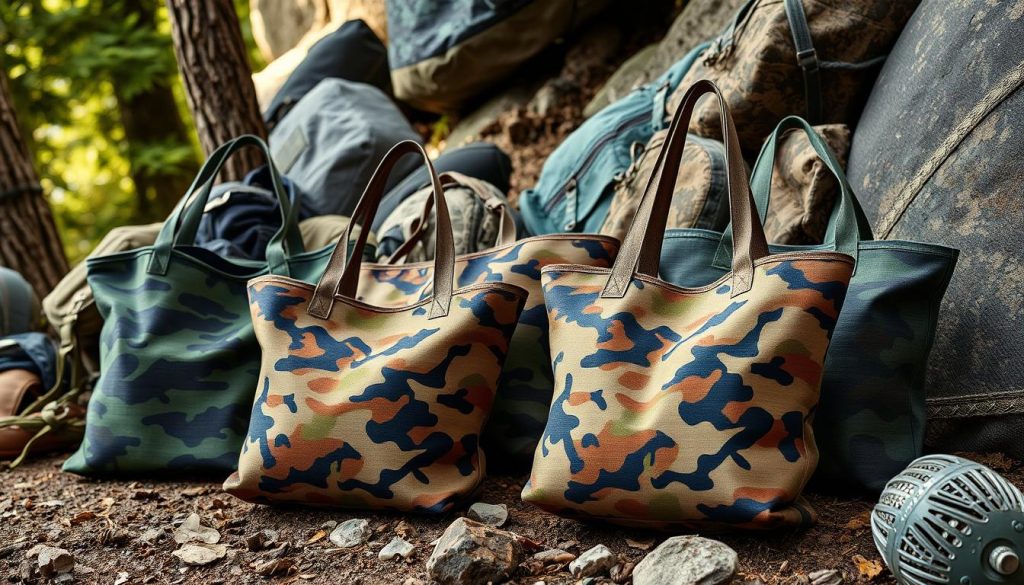 camouflage tote bags