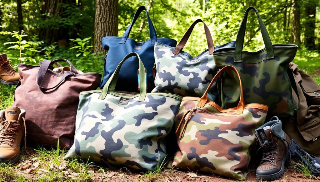 camouflage tote bags