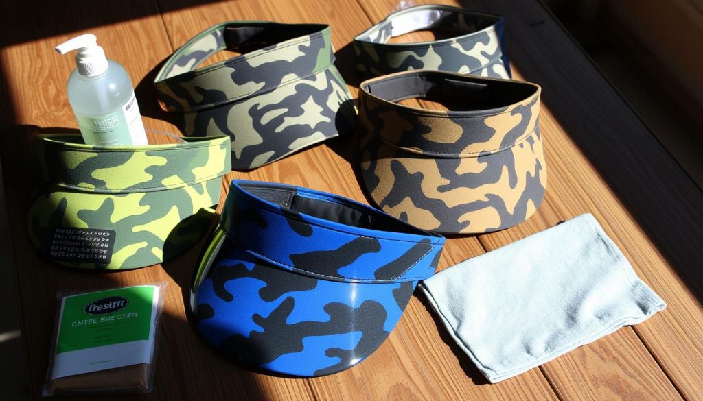 camouflage visors care