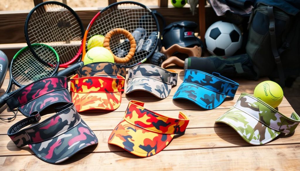 camouflage visors for sports enthusiasts