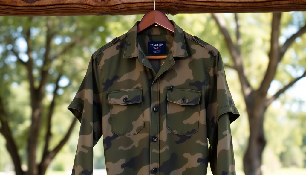 hollister military style shirt