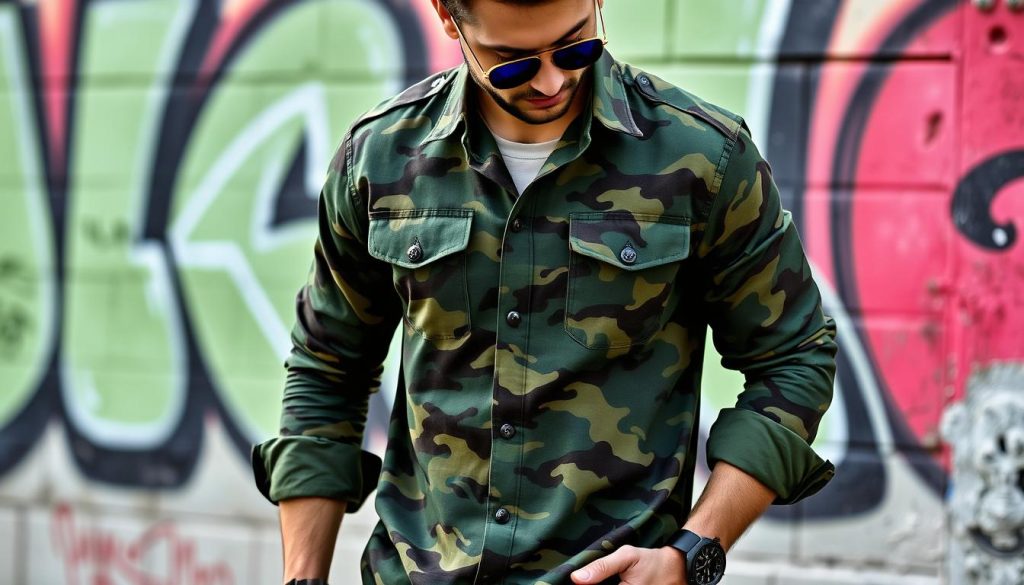 military style shirt