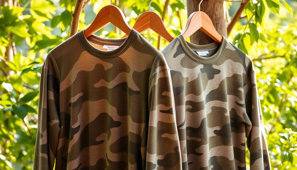 sustainable camo long sleeve shirts