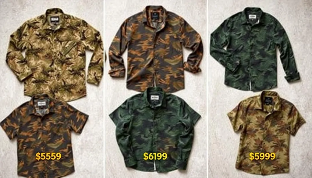 camo shirt pricing